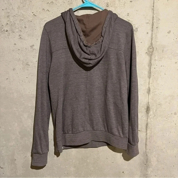 Roxy Sweater Womens Small Gray Pullover Hoodie Quarter Zip Pockets - Picture 7 of 10